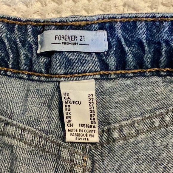Forever 21 Button Fly Cut Off Denim Shorts T36* 42625 - Picture 4 of 5